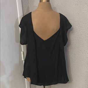 OPPA Sheer Black Off Shoulder Tank Blouse Plus Size 3X Sheer Hippie Indie Goth